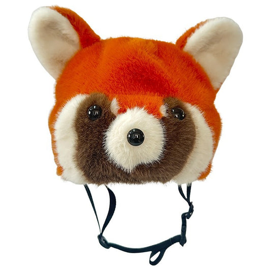 Red Panda Plush Round Ears & Smiley Helmet Cover
