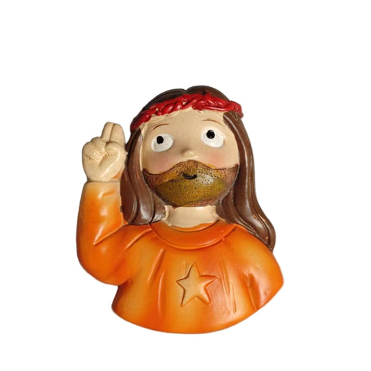 Cartoon Holy Father & Holy Mother 3D Resin Fridge Magnet Set