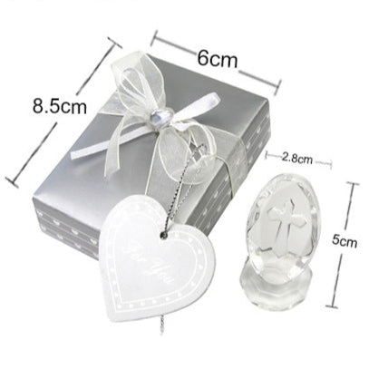 Crystal Cross Minifigurine – Elegant Wedding & Christening Keepsake